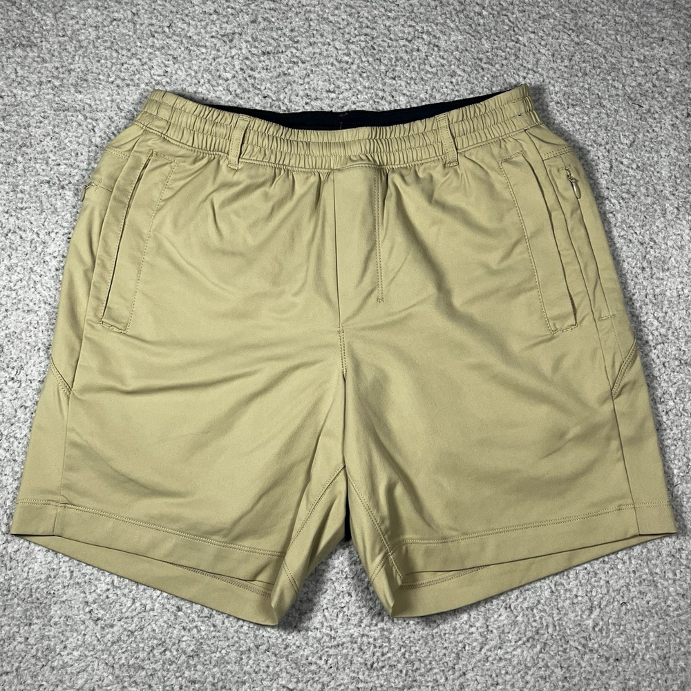 Bird Dogs Shorts Men M Beige Boom Athletic Lined 6" Stretch Pocket Drawstring